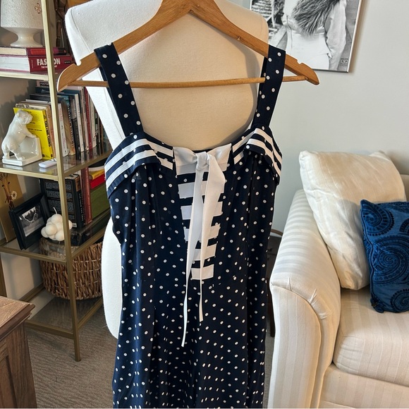 Vintage Wide Leg Polka Dot Jumpsuit - Picture 3 of 6